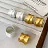 Colección de Pendientes y Anillos de Moda Versátil de Lujo Ligero de Gama Alta Cepillados Transfronterizos Pendientes de Personalidad Versátiles Diarios para Viajes de Negocios para Mujeres