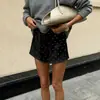 Shorts Satinados Blancos de Lunares Estilo Francés para Mujer, Primavera/Verano 2026, Holgados de Cintura Alta Casual Versátiles de Pierna Ancha Línea A Pantalones Cortos