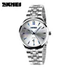 Time beauty SKMEI nueva moda clásico para hombre correa de acero calendario impermeable reloj deportivo simple de negocios reloj de cuarzo
