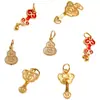 Retención de color fuerte Colgante de arena dorada Xiangyun Pulsera Ruyi auspiciosa Collar genuino para hombre y mujer Accesorios de aceite para cuentas DIY Material