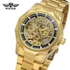 Reloj mecánico Winner Reloj mecánico automático Reloj de pulsera de acero para hombre Reloj dorado para hombre