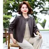 Ropa exterior de primavera y otoño 2026 para mujer transfronteriza: chaqueta nueva, moderna, casual, de cuello redondo, corte holgado, elegante y versátil para mujeres de mediana edad