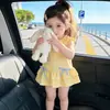 Vestido de Verano para Niña Nuevo Elegante 2026 Vestido Dulce para Niña Bebé Celebridad de Internet Princesa Mariposa Vestido sin Mangas