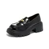 Mocassins de Pele de Ovelha de Primeira Camada com Solado de Espuma, Sapatos de Salto Único Versáteis em Estilo Britânico, Sapatos Femininos Estilo College, Sapatos Mary Jane