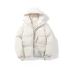 Abrigo de algodón para hombre, chaqueta de invierno para hombre, nuevo modelo 2026, abrigo de algodón acolchado cálido a prueba de frío para hombre, blanco roto, sin forro