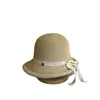 Sombrero de Sol de Moda de Verano para Mujer con Ala Enrollada, Abertura Trasera, Lazo, Cinta y Protección Solar, Estilo Coreano