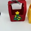 Muñeco de Nieve Estéreo Hecho a Mano DIY Bolsa de Manzana para Jardín de Infancia Decoración de Árbol de Navidad Creativa para Niños Bolsa de Regalo
