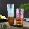 Taza Acrílica Plástico Transparente Colorida Taza de Agua Nueva Creativa Simple Hogareña Restaurante de Té Taza para Beber Agua Té