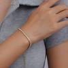 Transfronterizo Europa y Estados Unidos oro de 18k acero inoxidable ins pulsera simple de diamantes para mujer sentido de alta gama pulsera de circón Joker al por mayor