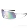 Gafas de Sol Deportivas de Exterior con Borde Blanco, Sin Marco, Color Mercurio, Personalizadas, Protección Ocular para Mujeres con Rostros Redondos, Aspecto Adelgazante