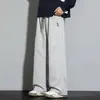 Pantalones nuevos de pierna recta estilo americano, corte holgado, modernos, diseño minimalista, te hacen ver más alto y delgado, talla grande, a la moda, deportivos, casuales, pantalones largos versátiles