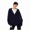 Sudadera de punto pesada de 420 g para hombre y mujer, Chaqueta de estilo idéntico para parejas, Sudadera con capucha gris versátil para primavera y otoño, Moderna
