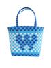 Nova bolsa de mão de palha plástica moda xadrez dopamina bolsa quadrada pequena cesta de piquenique bolsa de palha presente de mão para bebê