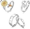 Anillo giratorio de girasol de venta caliente europeo y americano, anillo de sol, luna, estrella, anillo de presión ajustable, anillo giratorio para dedo índice