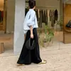 Elegante y Cómoda Falda de Triacetato Doble Cara Satinada Brillante Cortada al Bies Falda Cola de Pescado para Mujer