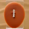 Europa y Estados Unidos transfronterizos súper ventas joyería de acero inoxidable moda nuevo flor de circonita incrustada anillo para ombligo clavo para ombligo ombligo mujeres