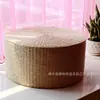 Futón redondo tejido a mano con paja Tatami Balcón Ceremonia del té japonesa Adoración a Buda Meditación Cojín de suelo tejido con ratán Estera Zen