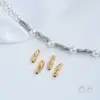 Acero inoxidable acero de titanio sin decoloración irregular barroco martillado cuentas tubulares cuentas espaciadoras hechas a mano collar DIY accesorios de joyería