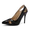 Zapatos de Mujer Talla Grande Puntiagudos Huecos Zapatos de Tacón Alto Sexys talla grande Comercio Exterior T2610
