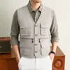 26 chaleco de otoño e invierno para hombre, con forro polar, engrosado, a prueba de viento y cálido, para deportes al aire libre y ocio