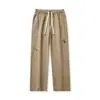 Calça casual moderna estilo americano para homens, outono de 2026, nova coleção de outono, algodão puro de alta qualidade, solta, perna larga, estilo esportivo workwear
