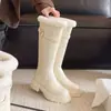 Botas para mujer 2025 invierno nuevas botas de nieve de suela gruesa con forro de felpa, cálidas botas altas hasta la rodilla