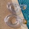 Pato transparente de celebridad de Internet para bebé, anillo de asiento grueso para bebé, anillo de natación para axilas para niños, juguete inflable transfronterizo
