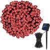 Luces de Cadena Solares Impermeables para Exteriores Navideñas, Cadena de Luces de Alambre de Cobre para Patio, Faroles Decorativos LED, Atmósfera, Transfronterizo