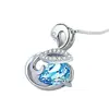 Colar de diamante 925 estilo coreano feminino moda prata temperamento Pingente de Cisne corrente clavícula doce temperamento entrega em peça única