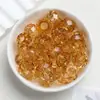 Cuentas de resina transparentes en forma de estrella con pequeñas facetas y agujeros grandes, cuentas planas para joyería DIY, cadenas de teléfono, pulseras de cuentas y accesorios