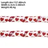 Nuevo Listón de Corazón de San Valentín de 6.3CM para Manualidades Listón de Satín Forma de Corazón Rojo Durazno Listón Tejido de Lino Imitación Listón de Color Decoración