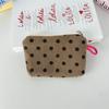 Nuevo Monedero Floral de Pana para Mujer, Bolso Portátil para Labial y Maquillaje, Linda Bolsa de Almacenamiento de Gran Capacidad