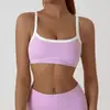 Patchwork de Tela Cepillada Camisola Sujetador Conjunto de Yoga Ropa Interior Deportiva Camiseta Sin Mangas Conjunto Deportivo Falda Corta de Cintura en V