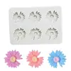 Em estoque atacado variedade de pequeno molde de chocolate flor margarida flip açúcar bolo molde de silicone utensílios de panificação caseira