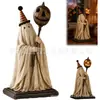 Bestseller transfronterizo: Bastón de calabaza brillante con estatua de fantasma con capucha, Adorno de artesanía de resina para decoración del hogar de Halloween