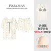 Com Bojo e Molas Nuvem Primavera e Verão Algodão Estilo Coreano Estilo Princesa Pijama Feminino Manga Curta Shorts Doce Casual Roupas de Casa conjunto