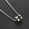 Colar Rotativo Romano Masculino Tendência Design de Nicho Hip-Hop Aço Titânio Não Desbota Pingente Moderno Joia Decorativa Versátil Masculina