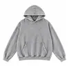 Sudadera con capucha vintage lavada de algodón puro de 300 g para hombre, comercio exterior transfronterizo, otoño primavera, peso pesado, holgada, casual, chaqueta con capucha