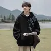 Nuevo Estilo Chino Estilo Nacional Sudadera Gris con Capucha para Hombre 2024 Nuevo Otoño e Invierno Pesada Tendencia Marca Holgada Ropa Casual
