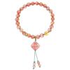 Pulsera de cuentas rojas del sur con piedra natural, ágata de fuente de sal, nudo Jixiang, regalo de cumpleaños original para mujer