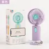 Novo Mini Ventilador de Mão Portátil USB Pequeno Carregável Vento Forte com Suporte para Celular para Casa