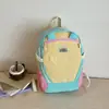 2026 Nova Mochila Color Block Infantil Mochila para Aluno do Ensino Fundamental Leve Impermeável Meninos e Meninas Viagem ao Ar Livre Mochila Pequena