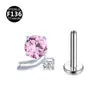 Titanio F136 0.9 Rosca Interna Clavo Personalizado para Hélix Labio Rueda de Oreja Jelly Ópalo Ola de Agua Joyería para Piercing