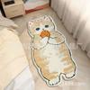 Fábrica de alfombras de cachemir con diseño de gato, venta al por mayor, para sala de estar, dormitorio, alfombra lavable a máquina, linda alfombra de dibujos animados para ventana salediza, manta para mesita de noche