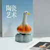 Ornamento de Descompressão Giratório de Cerâmica Pato de Alho Celebridade da Internet Pato de Alho Estação de Trabalho de Mesa Pequeno Presente Curativo