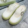 Nuevos Zapatos de Exterior de Moda para Mujer Baotou Medias Zapatillas, Sandalias Antideslizantes Casuales y Versátiles, Venta al por Mayor con Etiquetado Transfronterizo