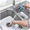 Limpiador de pelo para lavabo de baño, desatascador de pelo para fregadero de cocina, limpiador de desagües, desatascador de tuberías, desatascador de tuberías dobladas