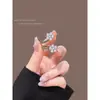 Pequeño Lazo de Pedrería Pinza de Pato Lateral Pinza para el Cabello de Cristal Pinza de Cabello de Gama Alta Pinza para Flequillo Mini Accesorio para el Cabello