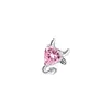 0.9 Piercings Labiais Dentados, Piercings de Orelha, Acessórios de Piercing de Hélice, Acessórios com Dentes Externos de Garra de Gato e Diabinho Incrustados com Zircônia de Cobre, Acessórios DIY