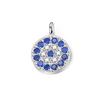 Accesorios de plata esterlina S925 hechos a mano DIY aretes accesorios para aretes collar pulsera colgante colgante colgante de diamante venta al por mayor